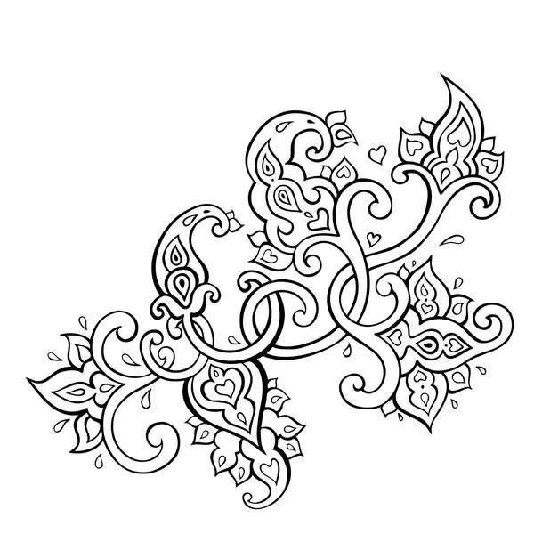 Paisley etnische ornament. — Stockvector