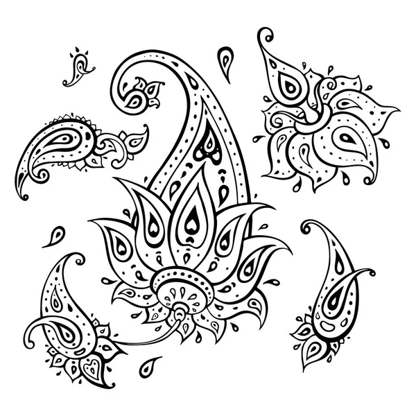 Paisley etnische ornament. — Stockvector