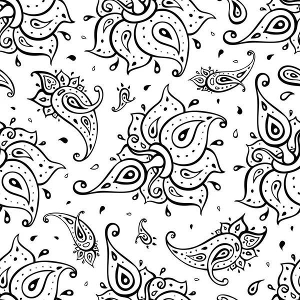 Paisley Hermoso fondo dorado sin costuras . — Vector de stock