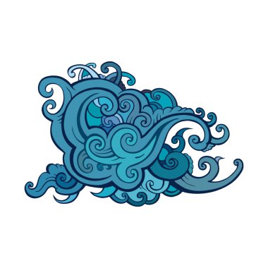 Deniz dalgaları Set.