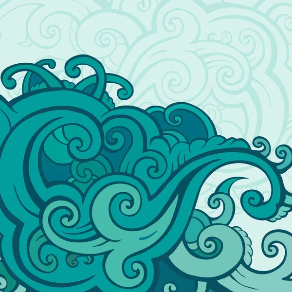 Ondas do mar conjunto . — Vetor de Stock