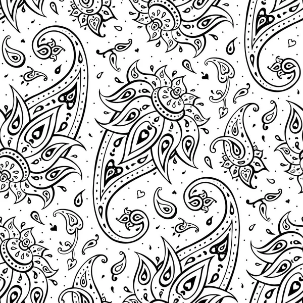 Paisley ornamento étnico . — Archivo Imágenes Vectoriales