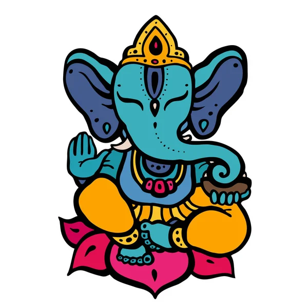 Deus hindu ganesha —  Vetores de Stock