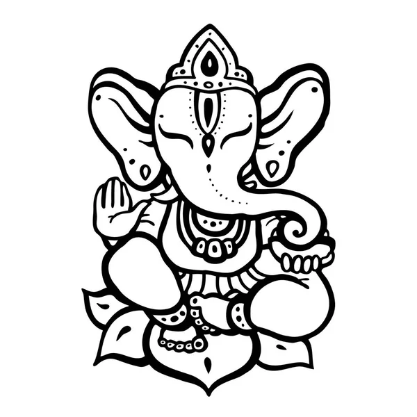 Dios hindú Ganesha — Archivo Imágenes Vectoriales