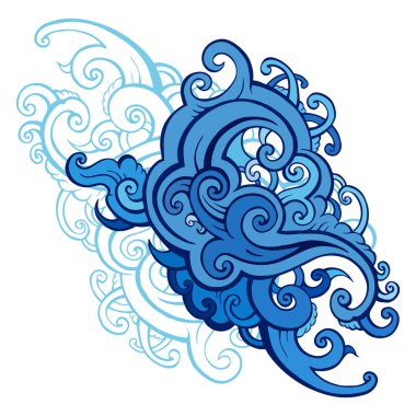 Deniz dalgaları Set.