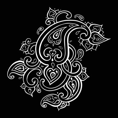 etnik desenli süsleme.