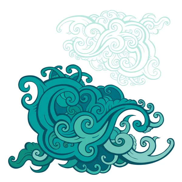 Deniz dalgaları Set.