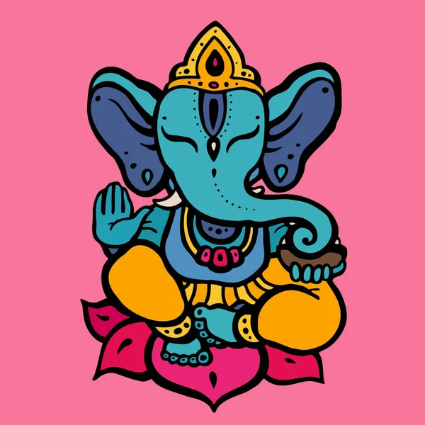ヒンドゥー教の神ガネーシャ — ストックベクタ