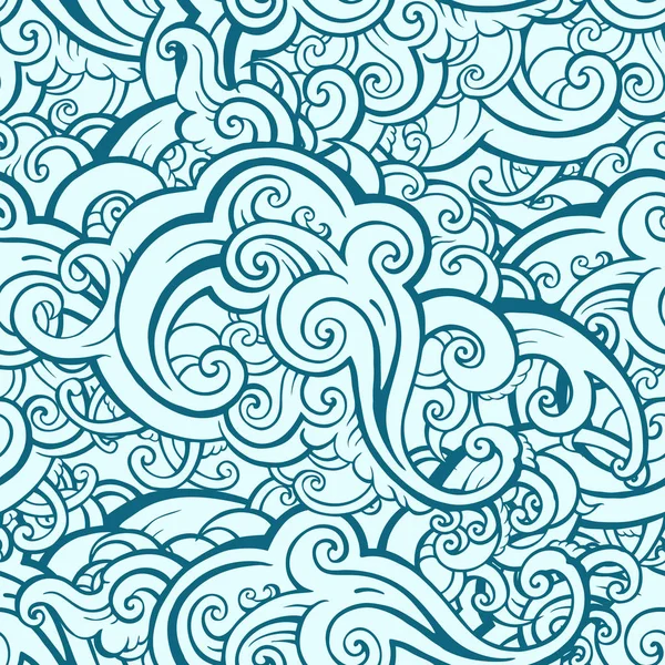 Sea waves Seamless pattern — Stock Vector