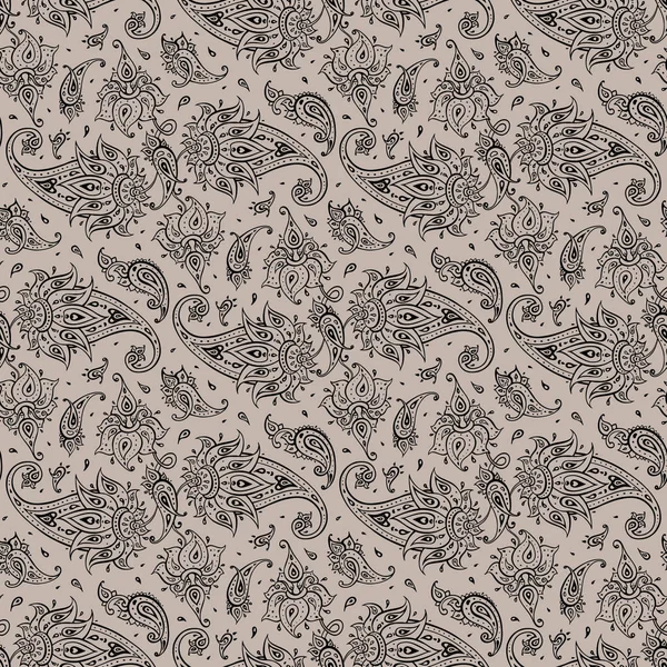 Paisley Hermoso fondo sin costuras . — Vector de stock