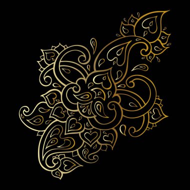 etnik desenli süsleme.