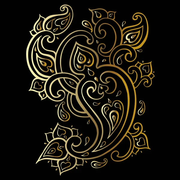 Paisley ornamento étnico . — Archivo Imágenes Vectoriales