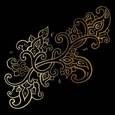 etnik desenli süsleme.