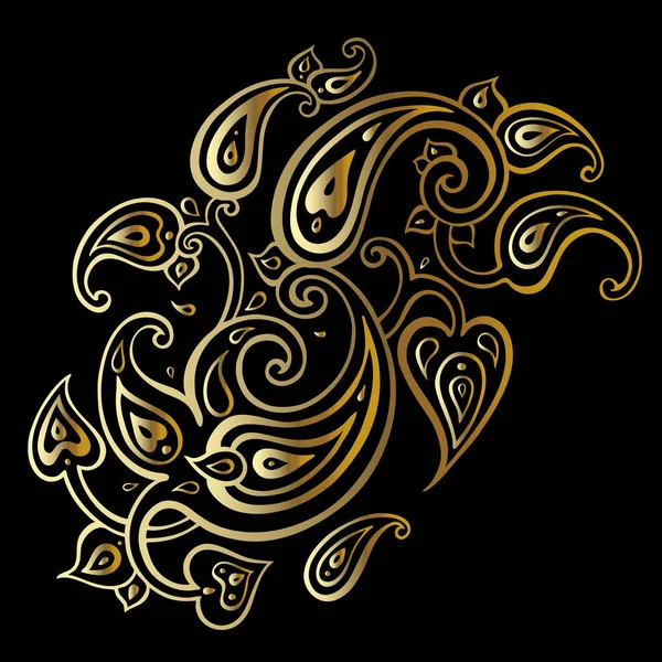 Paisley ornamento étnico . — Archivo Imágenes Vectoriales