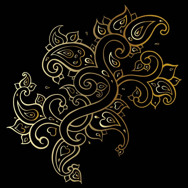 Paisley ornamento étnico . — Vector de stock