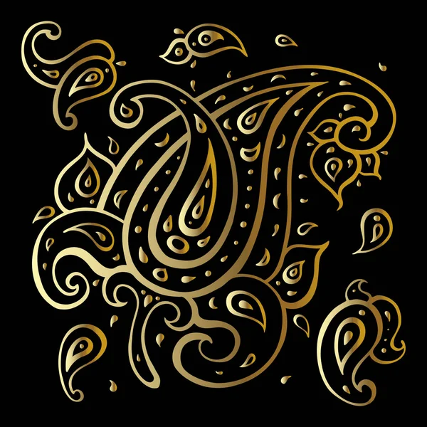 Paisley ornamento étnico . — Archivo Imágenes Vectoriales