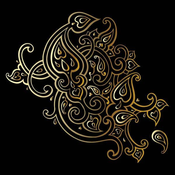 Paisley ornamento étnico . — Archivo Imágenes Vectoriales