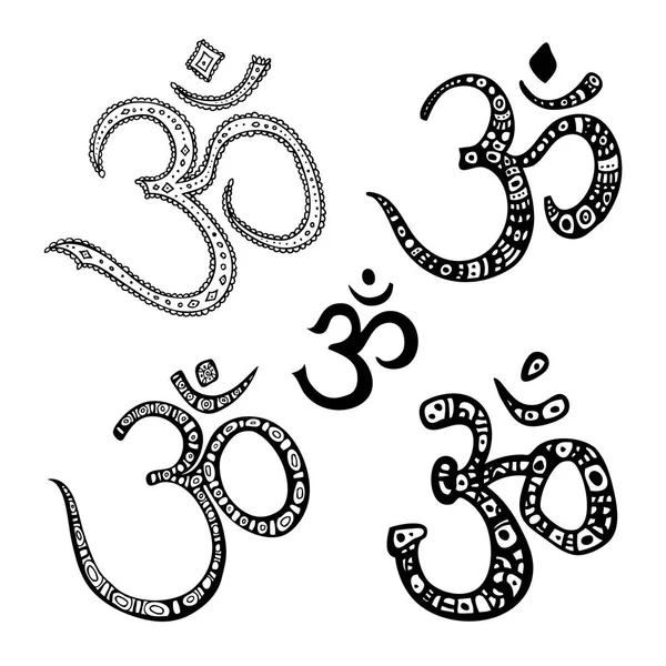 Om symbool. Aum, ohm. — Stockvector