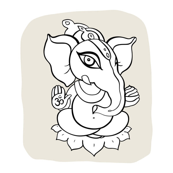 Ganapati Meditation in lotus pose