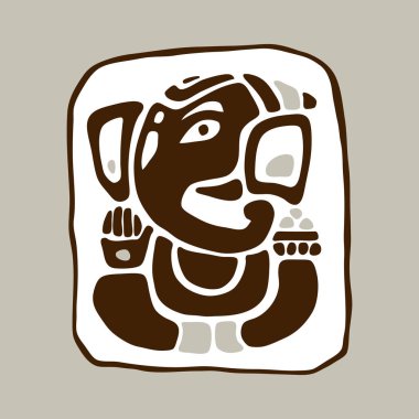 Altın Ganapati meditasyon lotus poz