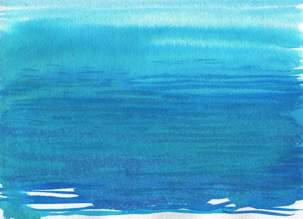 Óceán akvarell kézi festés illusztráció. — Stock Fotó