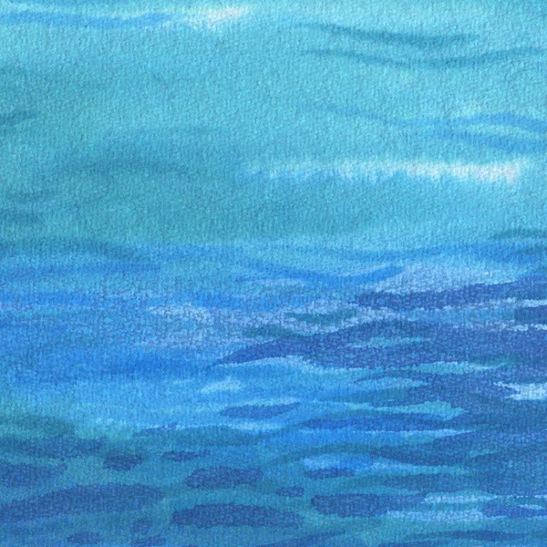 Océano acuarela mano pintura ilustración . —  Fotos de Stock