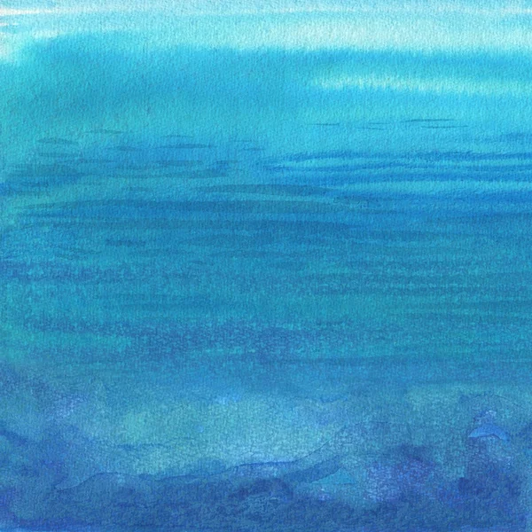 Oceaan aquarel hand schilderij illustratie. — Stockfoto