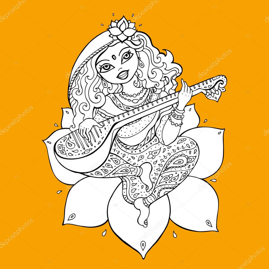 Hindu Goddess Saraswati.