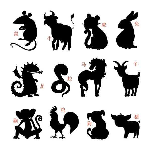 Horoscope vectoriel animaux . — Image vectorielle