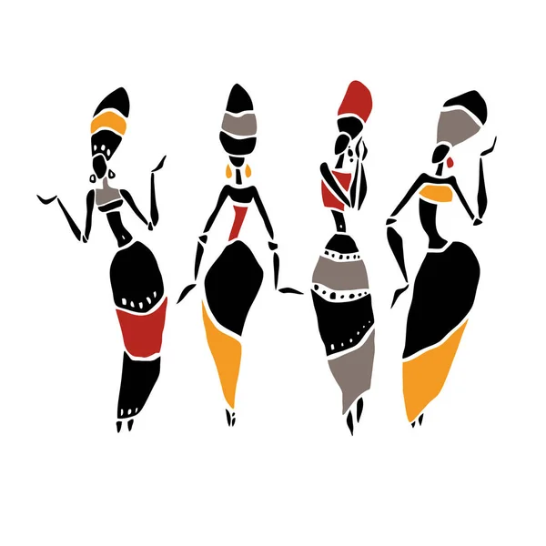 Afrikalı güzel kadınlar — Stok Vektör