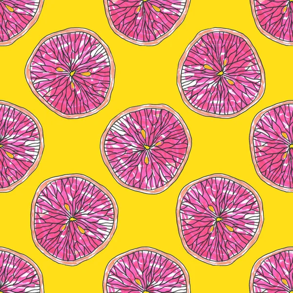 Citrus seamless pattern. Tropical background