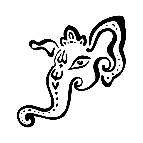 Dios hindú Ganesha. Ganapati — Vector de stock