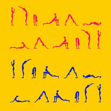 Surya Namaskar ayarla, selamlama güneş
