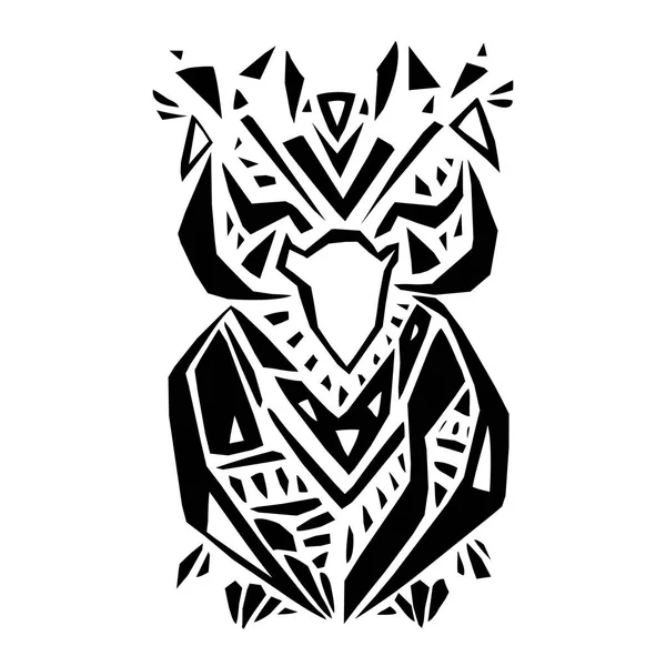 Corbeau dans le style ethnique — Image vectorielle