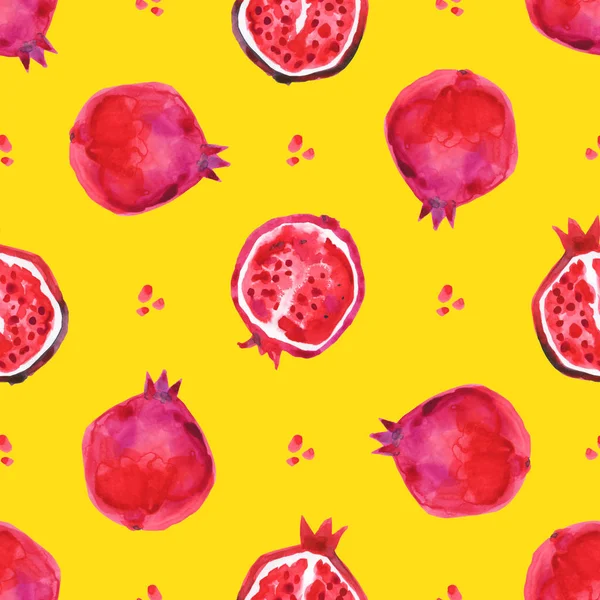 Granaatappel. Tropische patroon van exotisch fruit. Abstracte naadloze achtergrond — Stockfoto