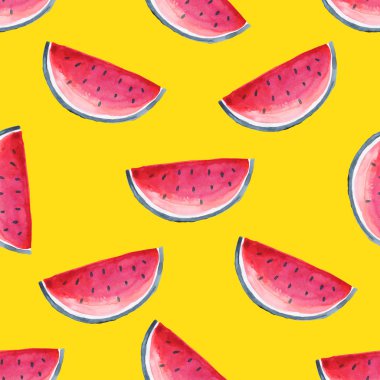 Karpuz dilimleriyle kusursuz desen