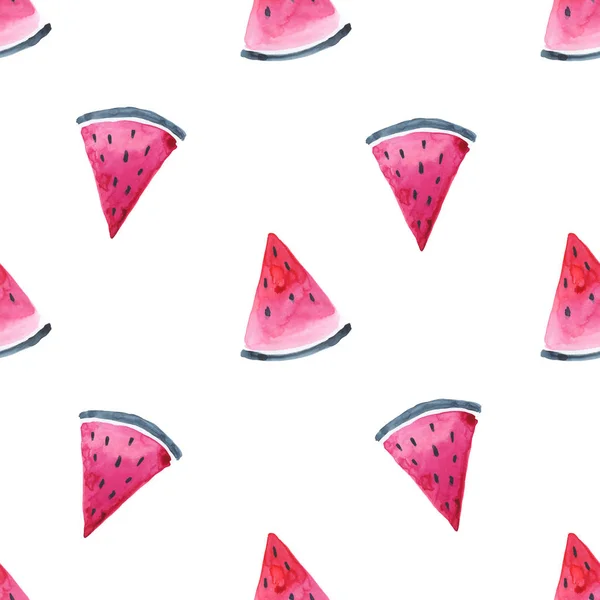 Sömlöst mönster med vattenmelonskivor — Stockfoto