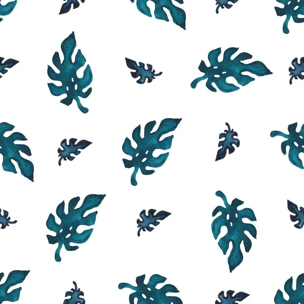 Nahtlose tropische Palmblattmuster. abstrakter, nahtloser Hintergrund — Stockfoto