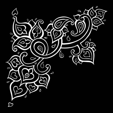 etnik desenli süsleme.