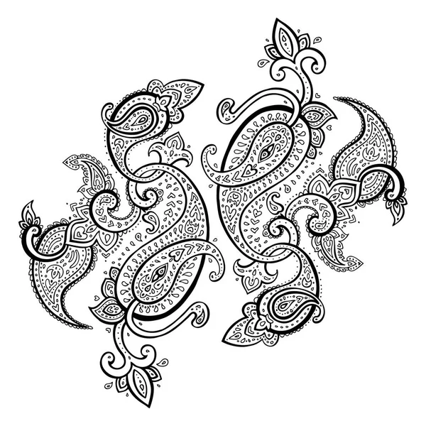 Paisley. etnische sieraad. vectorillustratie geïsoleerd — Stockvector