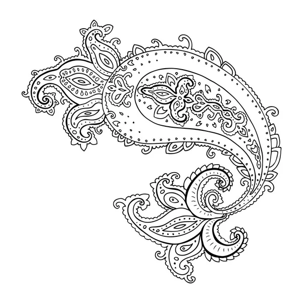 Paisley. etnische sieraad. vectorillustratie geïsoleerd — Stockvector