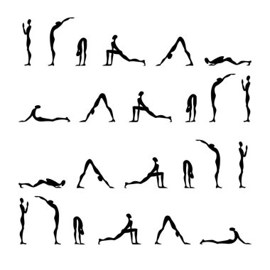 Surya Namaskar ayarla, selamlama güneş