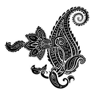 Paisley. etnik süs. vektör illüstrasyon izole