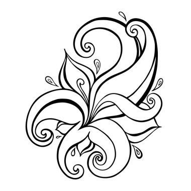 desenli arka plan. çizilmiş süsleme el.