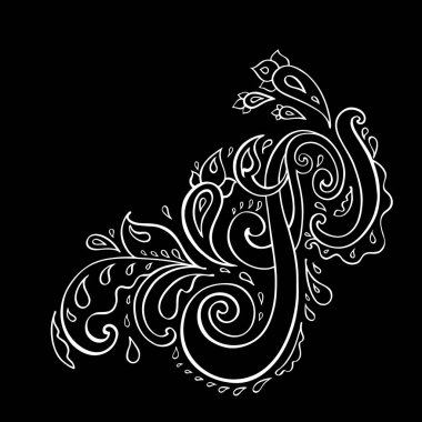 desenli arka plan. çizilmiş süsleme el.