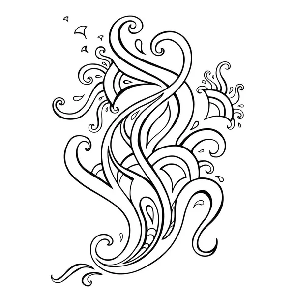 Paisley achtergrond. hand getrokken ornament. — Stockvector