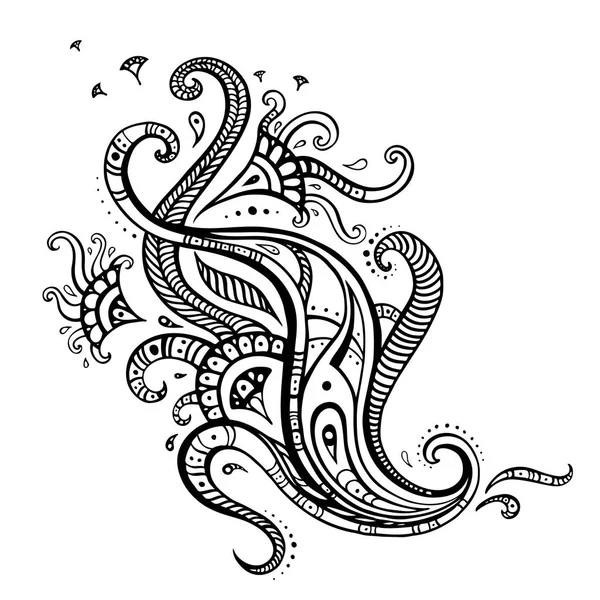 Paisley achtergrond. hand getrokken ornament. — Stockvector