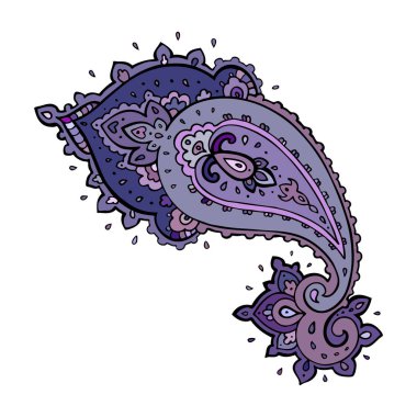 Paisley. etnik süs. vektör illüstrasyon izole