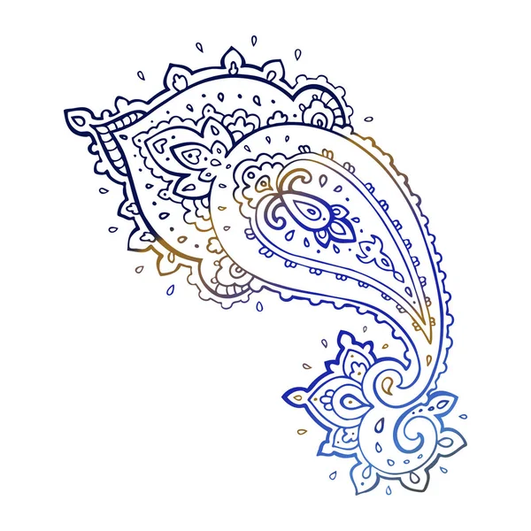 Paisley. Ornamento etnico. Illustrazione vettoriale isolato — Vettoriale Stock