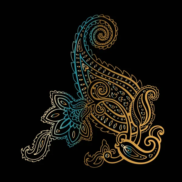 Paisley pozadí. ručně tažené ornament. — Stockový vektor